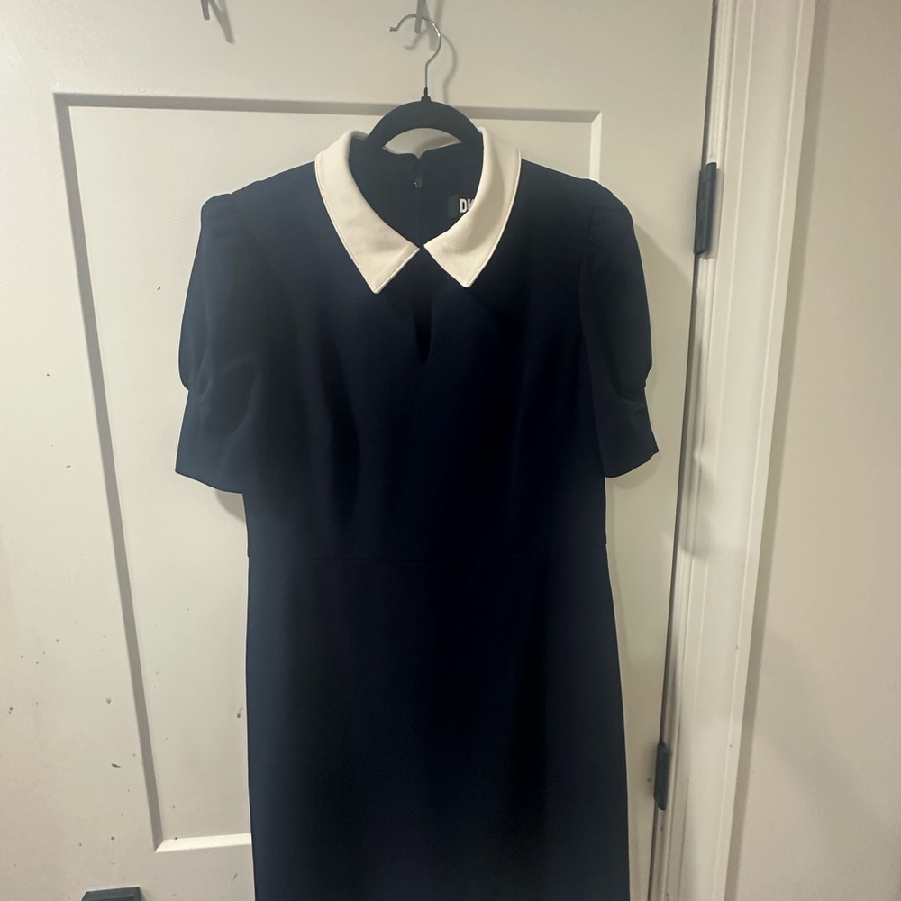 DKNY Navy Dress with White Collar